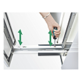 COULISSE CHARGE 100KG CLICK FIXX GRIS AMORTI OUVERT + FERME