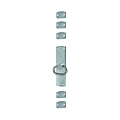 Crémone en applique à anneau inox J043850
