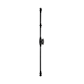 CREMONE DECORATIVE 38 NOIR MAT A BOUTON 1/2 TOUR