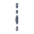 Crémone rustique en applique à bouton fonte J041362