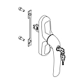 CREMONE PRIMA OB LOGIQUE A CLE NOIR 9005 REF 01193500 ( EA 98-84 )
