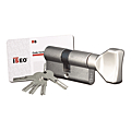 CYL. A BOUTON NICKELE IS-R6 40BX40 SUR N° AGL009726  5 CLES REVERS. + CARTE