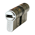 CYLINDRE DOUBLE ANTI-CASSE T70 30X30 NICKELE BREVETE 5 CLES REVERS.
