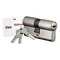 CYLINDRE DOUBLE ISEO IS-R6 NICK 45 X 45 S ENTROUVRANT OU SUR N°, AVEC 3 CLES