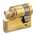 DEMI CYLINDRE LAITON POLI PE 30X10 MM TRIANGLE DE 11 AFLEURANT