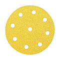 DISQUE PAPIER AUTO-AGRIPPANT Ø 125 MM 9 TROUS 1960 GRAIN 180 JAUNE