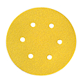 DISQUE PAPIER AUTO-AGRIPPANT Ø 150 MM 6 TROUS 1919 GRAIN 120 JAUNE