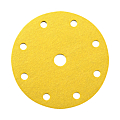 DISQUE PAPIER AUTO-AGRIPPANT Ø 150 MM 9 TROUS 1960 GRAIN 240 JAUNE