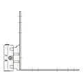 DOUILLE CONTRE-COUDEE GAUCHE UNI JET M6  RECOUVREMENT DE 15 MM SUP A 6°