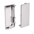 EMBOUT FERME  POUR PROFIL EN L ABS ALUMINIUM ANODISE COTE GAUCHE