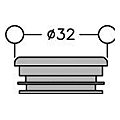 Embout pour tube bâton de maréchal 2546