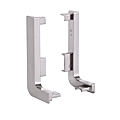 EMBOUT OUVERT  POUR PROFIL EN L ABS ALUMINIUM ANODISE COTE DROIT