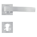 ENSEMBLE ANGOLO SUR ROSACE CARREE LAITON CHROME SATINE AV. ROSACES CLE I
