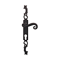 Ensemble aquitaine, plaque 310 x 32 mm, fer noir. Entraxe de fixation 195 mm. Trou de clé I, cémenté garantie 5 ans anticorrosion