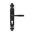 ENSEMBLE BOURGOGNE FER NOIR CEMENTE CLE I FIXATION 195 MM REHAUSSE 2 COTES