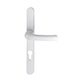 Ensemble Tokyo blanc 9010 plaque étroite entraxe 70 mm saillie normale clé I pour épaisseur de porte de 68 à 72 mm