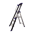 ESCABEAU ALUMINIUM 3 MARCHES 2 RAMPES HAUTEUR TRAVAIL 2,63 M PROMIUM