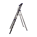 ESCABEAU ALUMINIUM 6 MARCHES 2 RAMPES HAUTEUR TRAVAIL 3,30 M PROMIUM