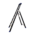 ESCABEAU ALUMINIUM LAQUÉ 4 MARCHES HAUTEUR TRAVAIL 2,90M PROMIUM