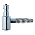 FICHE MALE ZINGUE BLANC. Ø 13 L 19 TIGE 7,65 X 31 _ CHARGE MAX 40 KG
