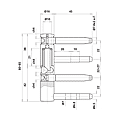 Fiche réglable pour double application Ø 16 mm Exacta photo du produit