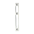 Gâche acier inox N° 2835.00.0. Serrure de profil étroit à 1 point. Largeur 22 mm. Epaisseur 2,5 mm