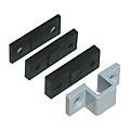 GACHE HAUTE AVEC 3 CALES NOIR 9005 EPAIS 2,5 - 4 - 5,5 MM