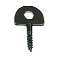 GACHE VIS BOIS 35MM POUR CROCHET NOIR Ø 10MM