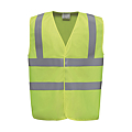 GILET BAUDRIER 2 BANDES HAUTE VISIBITE JAUNE FERMETURE VELCRO T.L