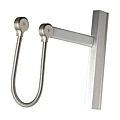 GOULOTTE APPLIQUE INOX L 1100MM AVEC PASSE CABLE EN APPLIQUE Ø INT 11 MM