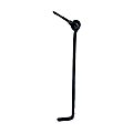 CROCHET ALUMINIUM L 400 MM NOIR Ø8MM AVEC TIREFOND SEUL POUR CREMAILLERE