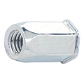ECROU A SERTIR HEXAGONAL M4 EP 0,3-2MM ACIER TETE AFFLEURANTE