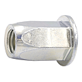 ECROU A SERTIR HEXAGONAL M10 EP 1-4,5MM ACIER TETE PLATE