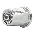 ECROU A SERTIR SEMI-HEXAGONAL M4 EP 0,5-2,5MM INOX A2 TETE PLATE