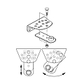 PATTE DE FIXATION REGLABLE A VISSER COTE VANTAIL POUR TOONA4 ET WINGO  (LOT DE 2)
