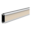 TRINGLE DE PENDERIE SATINE ARGENT MONTEE AVEC JOINT ANTI-BRUIT L:2550