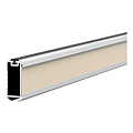 TRINGLE DE PENDERIE SATINE ARGENT MONTEE AVEC JOINT ANTI-BRUIT L:5140