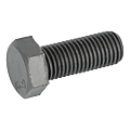 VIS METAUX TETE HEXAGONALE 24 x 80 MM FILETAGE TOTAL ACIER BRUT 10.9 DIN 933