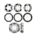 KIT ACCESSOIRES POUR MOTEUR DIA 50MM COFFRE MENUISE