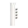 Kit cimaise à tableau rail 2 m laqué blanc et 2 tringles de suspension + 4 crochets