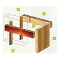 Kit d'huisserie de porte plat pour châssis Orchidéa