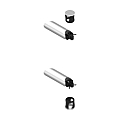 KIT DE 2 SUPPORTS INCLINE PR POIGNEE EXT TUBE Ø 35 MM INOX 316L DIVA XX-XXI