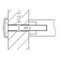 Kit de fixation pour bâton de maréchal NT.MS 1.2A.32