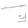 Kit paumelles et compas OB classic invisible 14/18 mm, 170 kg. LV 641-1700 mm, gauche. Réf. 042072