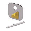 KPUSH AVEC AIMANT ENCASTRE COURSE 37MM GRIS + CONTRE PLAQUE