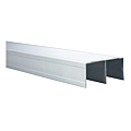 LONG 3 M PROFIL RAIL HAUT SATINE ARGENT POUR PLACARD