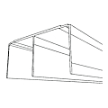 Longueur 3 m profil rail haut alu laqué blanc pour placard