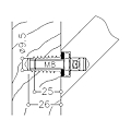 Kit de fixation pour bâton de maréchal 500 1500