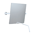 MIROIR INCLINABLE 550X500 MM AV.LEVIER DE REGLAGE TUBE LISSE DIAM. 34 MM  BLANC