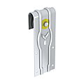 Monture hauteur 310 mm x largeur 140 mm, section rail (non fourni) à utiliser : 50 x 10 mm
